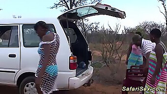 African Couples Engage In A Passionate Sex Orgy On A Safari