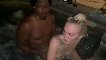 Amusing Interracial Fun In The Hot Tub With Victoria Gracen And Daddy Panda